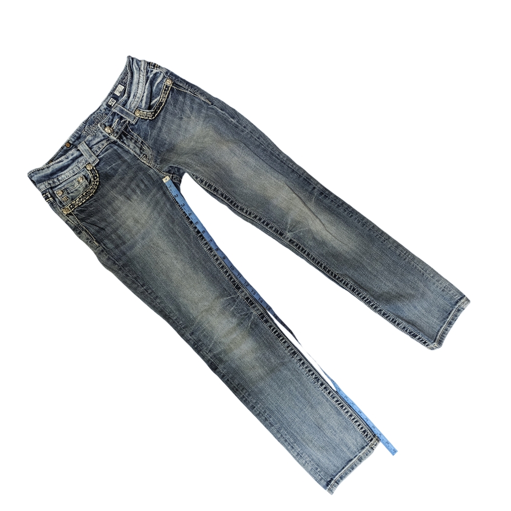 Miss Me Blue Boot Cut Jeans with Intricate Embroidery - Picture 5 of 6